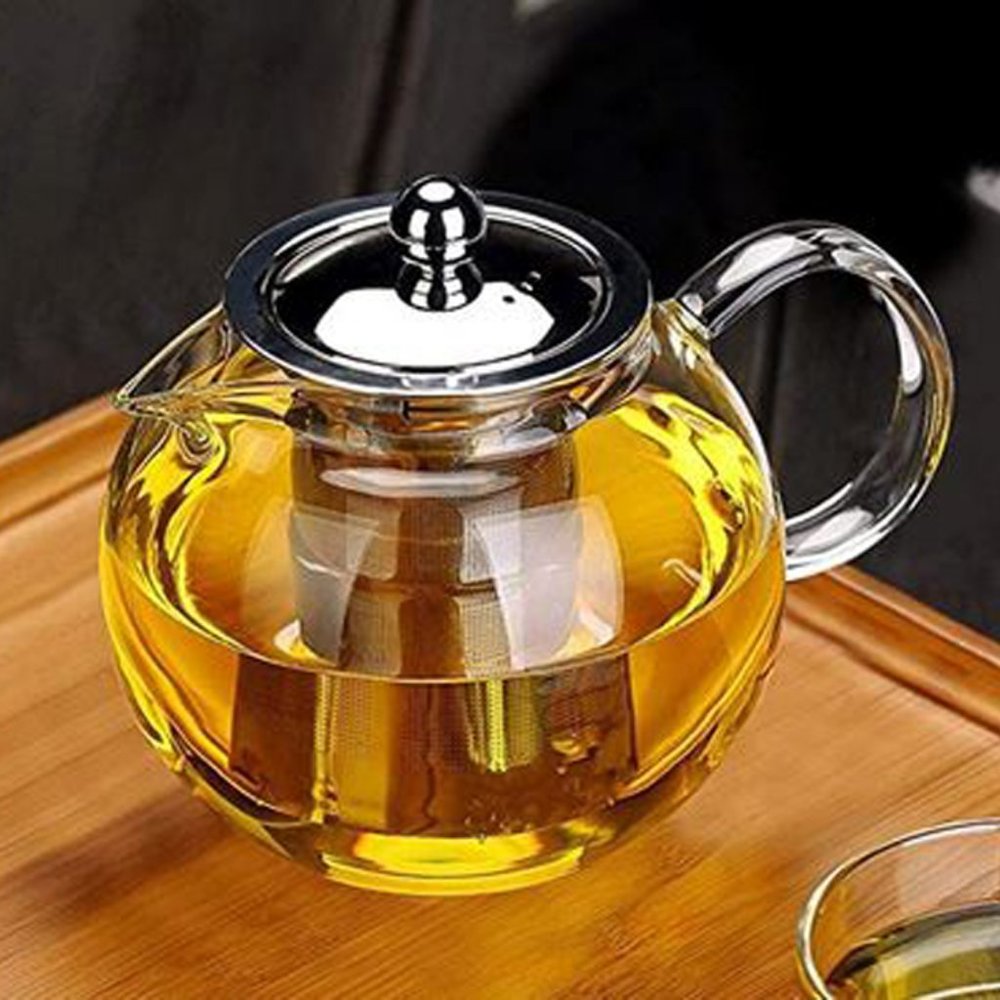TEAPOT Glass+Removable Infuser,Stovetop Safe 22oz